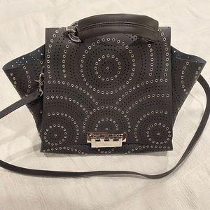 Authentic ZAC Zac Posen Grommet Leather Eartha Iconic Top Handle Satchel